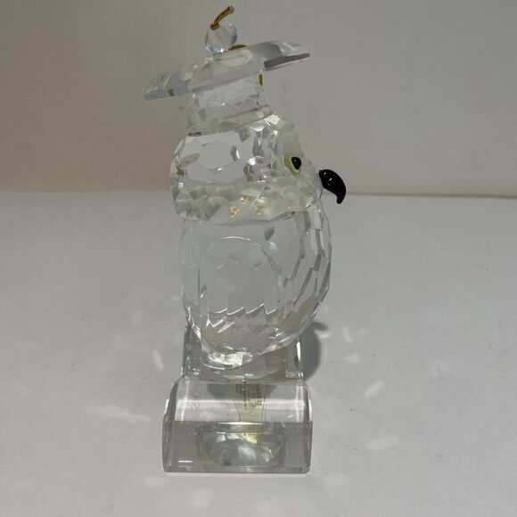Shannon Crystal Graduation Owl Figurine with Mortar Board Sitting on a Book 5.5" - Picture 6 of 12